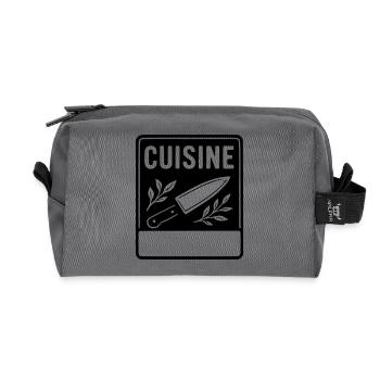 Kitchen -LAST NAME FIRST NAME - Recycled Toiletry Zip Bag - anthracite - Front