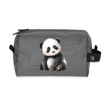 Süßer Baby Panda - Recycelte Kulturtasche - Anthrazit - Vorne