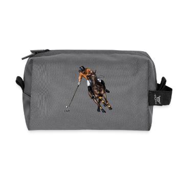 Polo - Recycled Toiletry Zip Bag - anthracite - Front