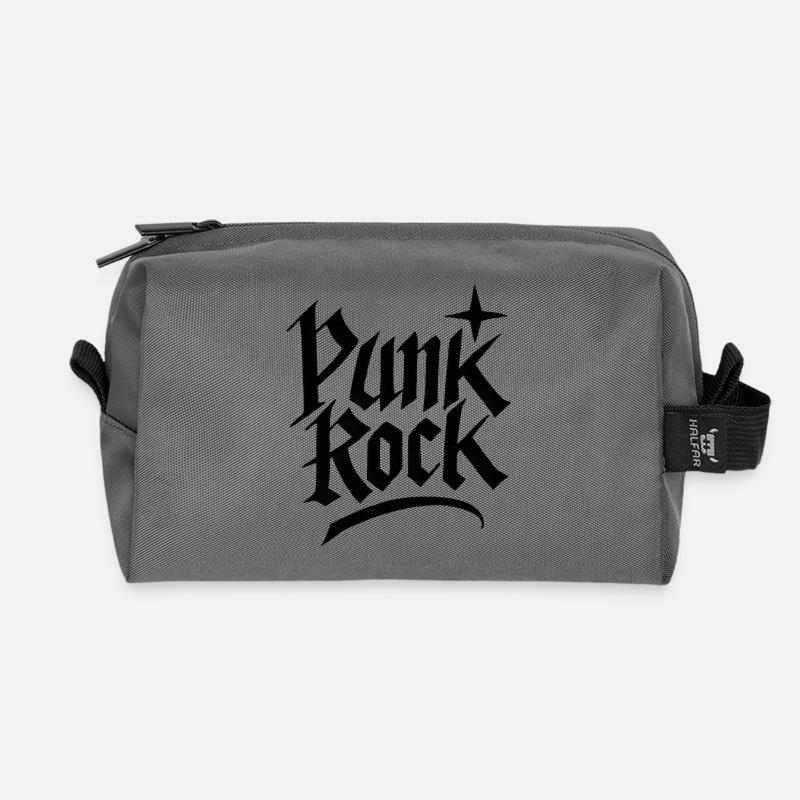 Punk Rock Gothic Schriftzug - Recycelte Kulturtasche - Anthrazit