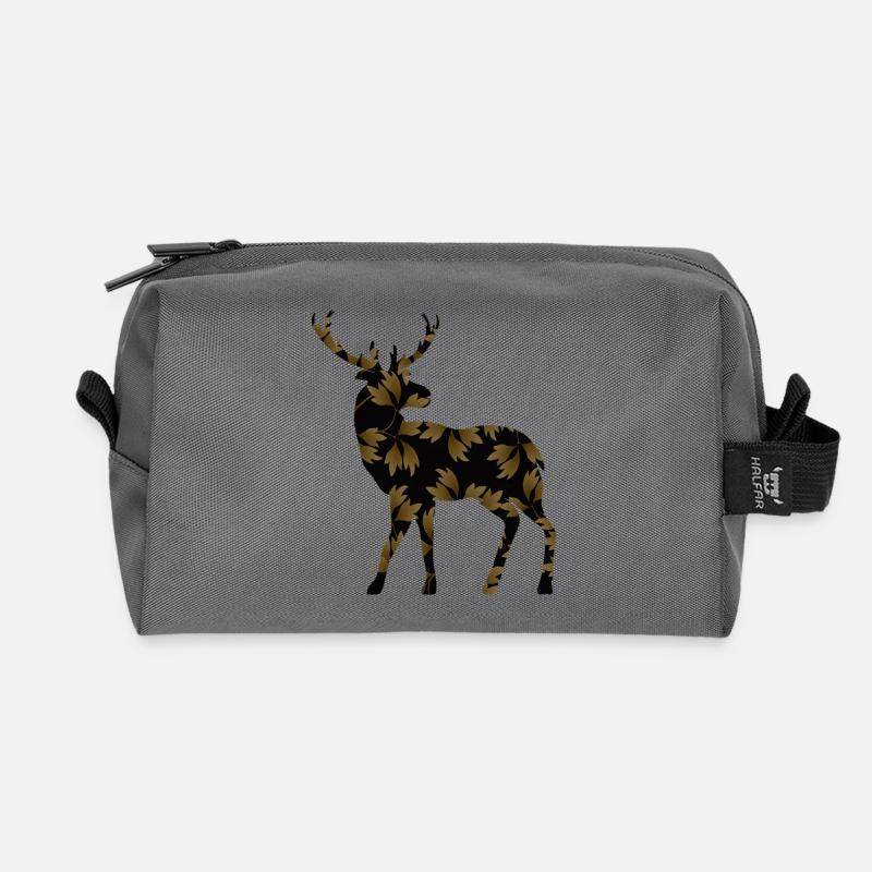 Hirsch - Recycelte Kulturtasche - Anthrazit