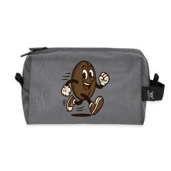 Haricot joyeux en mouvement - Trousse de toilette en tissu recyclé - anthracite - Devant