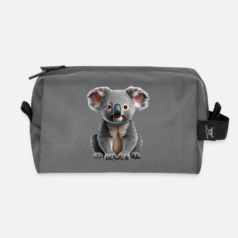 Koala - Recycled Toiletry Zip Bag - anthracite