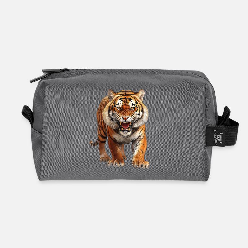 Tiger - Recycelte Kulturtasche - Anthrazit