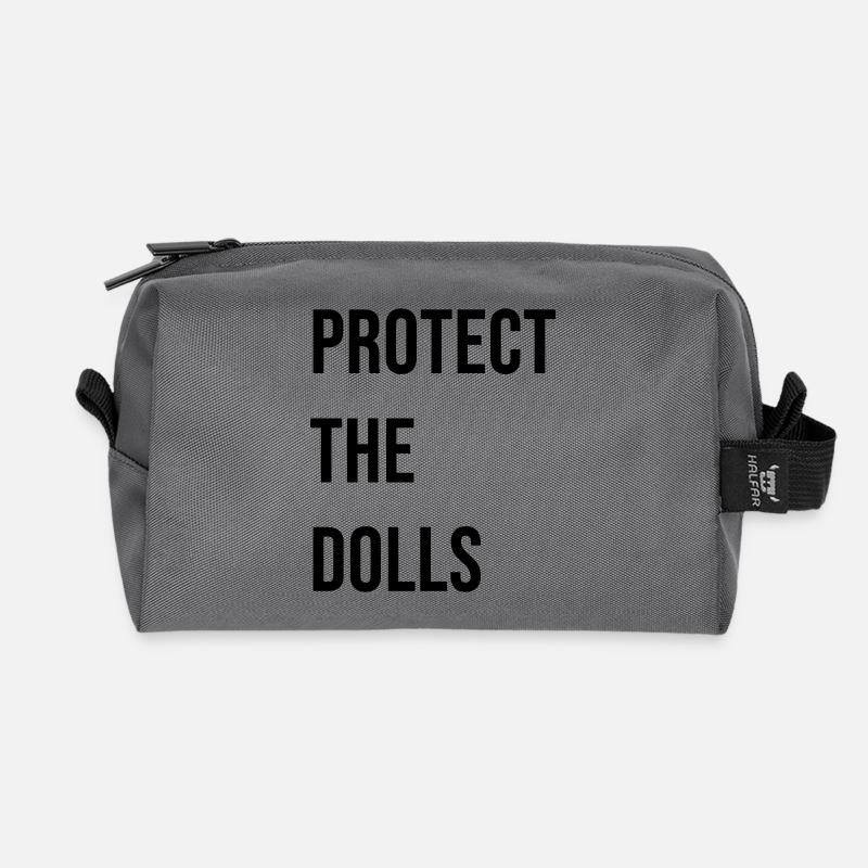 Protect_the_Dolls_- - Recycelte Kulturtasche - Anthrazit