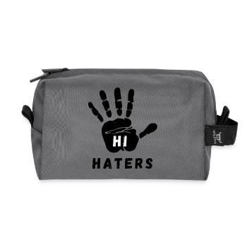 Kraftvolles HI-Haters-cooles Design - Recycelte Kulturtasche - Anthrazit - Vorne