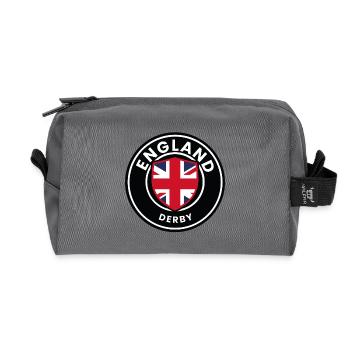 England Derby Shield Emblem - Recycled Toiletry Zip Bag - anthracite - Front