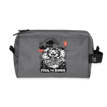  Ramen Katze Kanagawa - Recycelte Kulturtasche - Anthrazit - Vorne