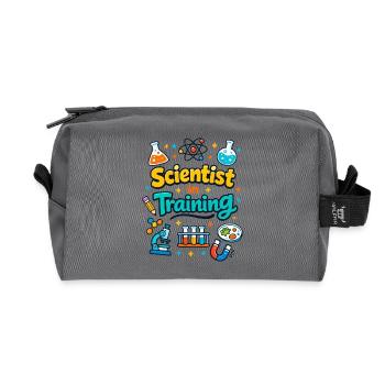 Young scientist in training - Recycled Toiletry Zip Bag - anthracite - Front
