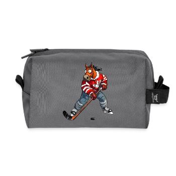 Eishockey Pferd - Recycled Toiletry Zip Bag - anthracite - Front