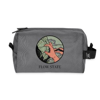 Flow State: Hand Gripping Mountain - Recycled Toiletry Zip Bag - anthracite - Front
