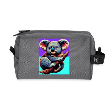 Koala - Recycelte Kulturtasche - Anthrazit - Vorne