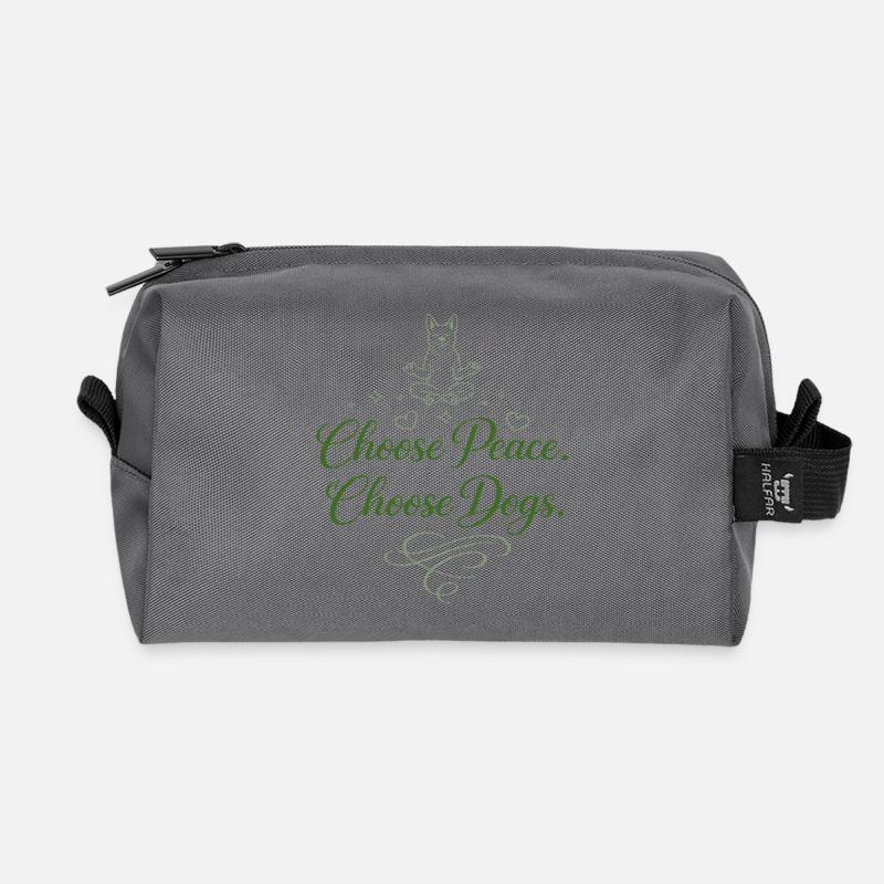Choose Peace. Choose Dogs. - Recycelte Kulturtasche - Anthrazit