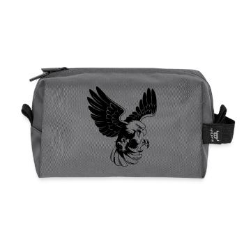 Aigle en attaque – style de tatouage - Trousse de toilette en tissu recyclé - anthracite - Devant