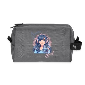 Kawaii Gamer Girl – Süßes Anime Streamer Motiv - Recycelte Kulturtasche - Anthrazit - Vorne