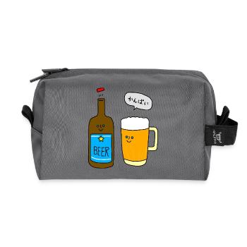 Kanpai ! - La bière qui parle japonais - Trousse de toilette en tissu recyclé - anthracite - Devant