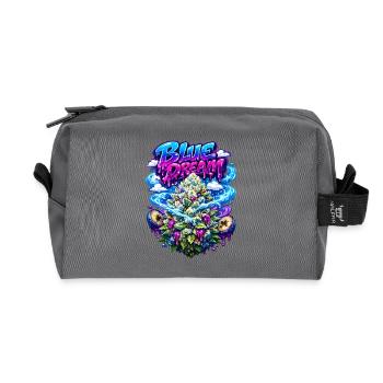 Graffiti Blue Dream Berry Grav Art - Trousse de toilette en tissu recyclé - anthracite - Devant