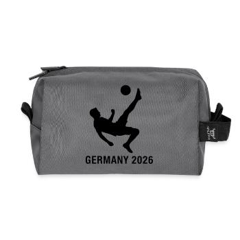 Germany 2026 Fußball Schuss Fan - Recycelte Kulturtasche - Anthrazit - Vorne