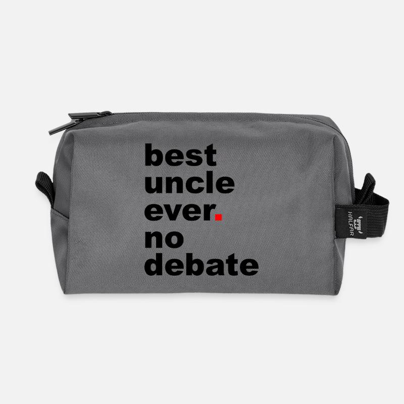 Bester Onkel-Slogan - Recycelte Kulturtasche - Anthrazit