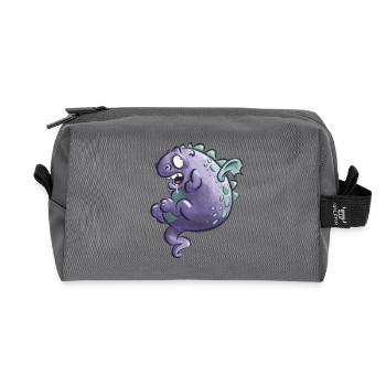 Lila Drache - Recycelte Kulturtasche - Anthrazit - Vorne