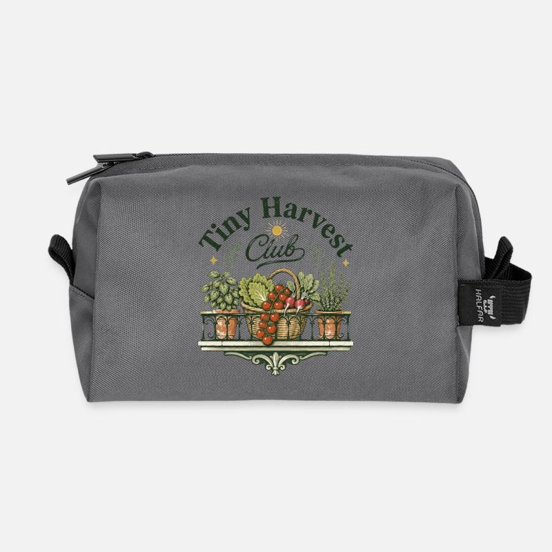 Tiny Harvest Club - Recycled Toiletry Zip Bag - anthracite