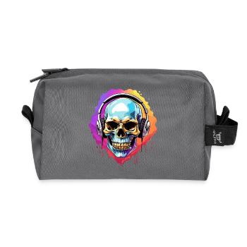Headphones - Recycled Toiletry Zip Bag - anthracite - Front