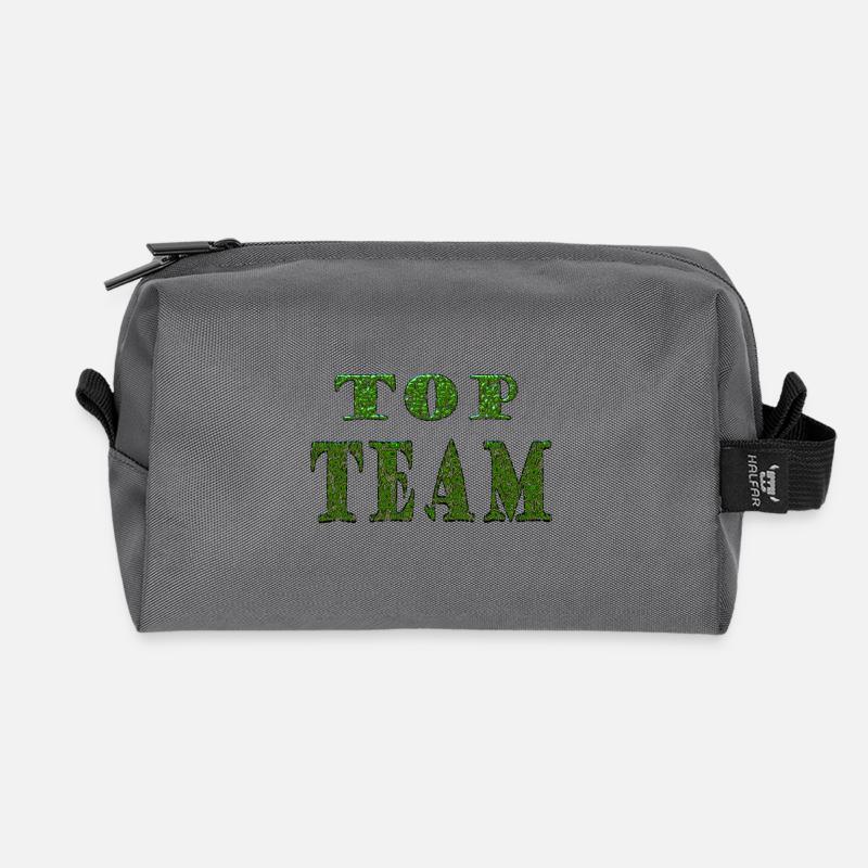 Top Team Grünes Mustertextur - Recycelte Kulturtasche - Anthrazit