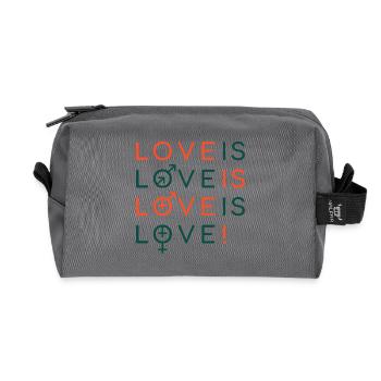 Gay Pride - Recycled Toiletry Zip Bag - anthracite - Front