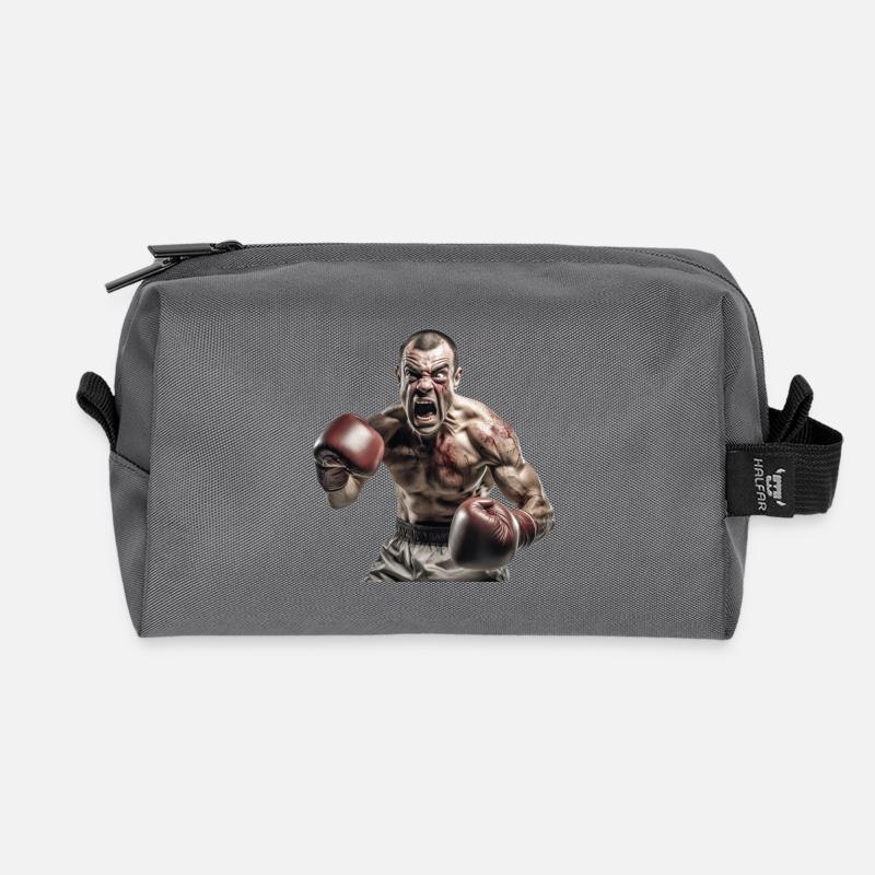 Boxer - Recycelte Kulturtasche - Anthrazit