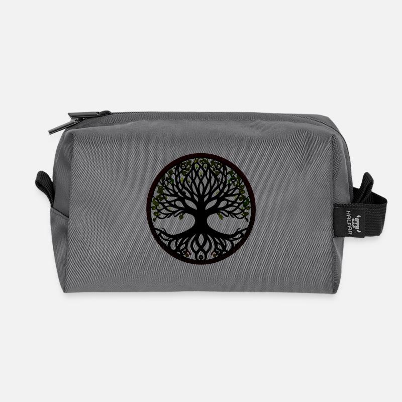 Baum des Lebens - Keltischer Stil - Recycelte Kulturtasche - Anthrazit