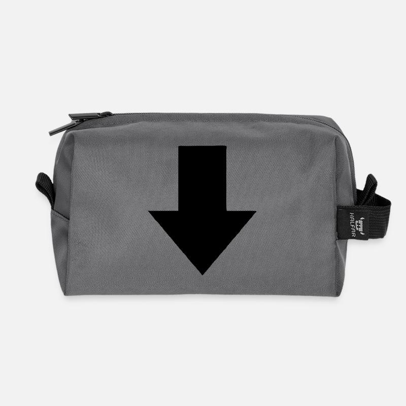 Flèche - Trousse de toilette en tissu recyclé - anthracite