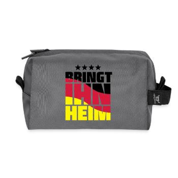 ramener à la maison! Trophée de la Coupe du Monde - Trousse de toilette en tissu recyclé - anthracite - Devant