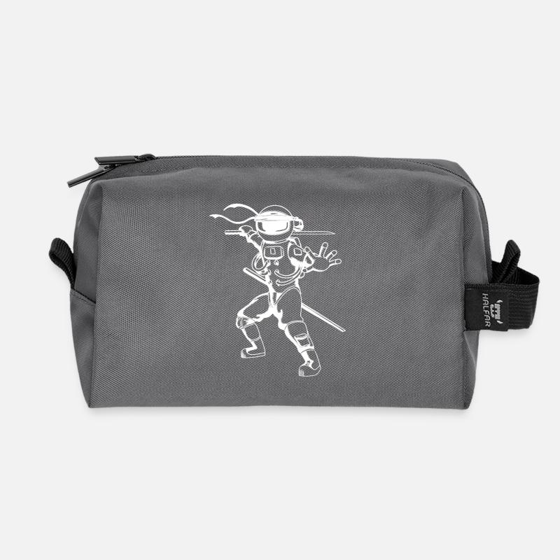 Astro Ninja - Recycelte Kulturtasche - Anthrazit