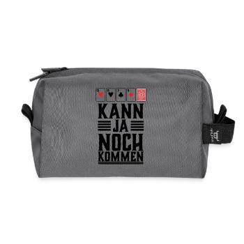 Poker shirt, can still come - Recycled Toiletry Zip Bag - anthracite - Front
