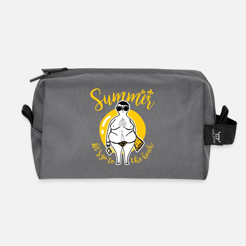 Summer - Recycled Toiletry Zip Bag - anthracite