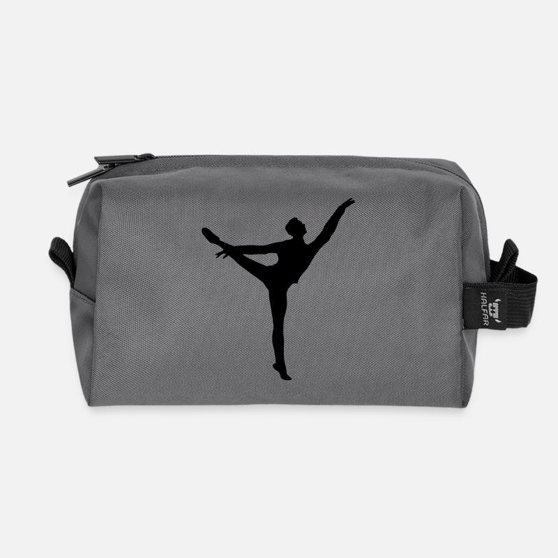 Vektor Ballett Tänzer Silhouette - Recycelte Kulturtasche - Anthrazit