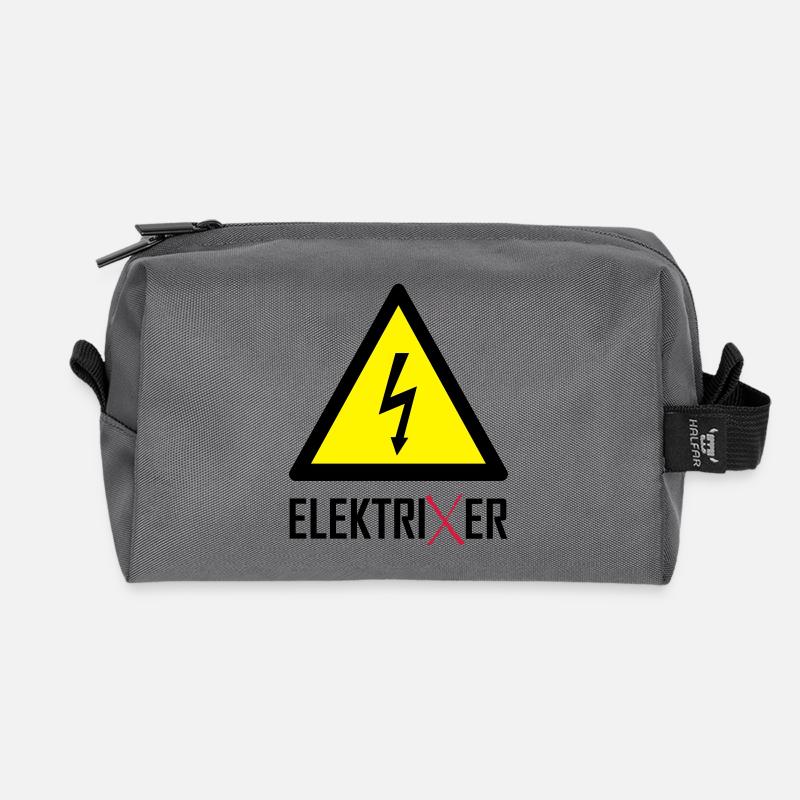 ElektriXer Elektriker Blitz Pfeil - Recycelte Kulturtasche - Anthrazit