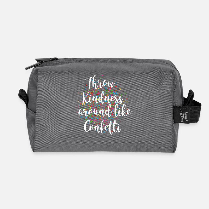 Throw kindness around like confetti - Recycelte Kulturtasche - Anthrazit