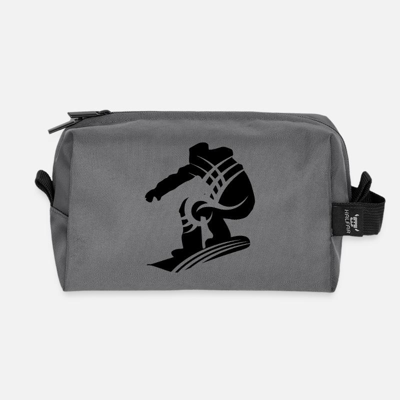 Snowboarding UK eu - Recycled Toiletry Zip Bag - anthracite