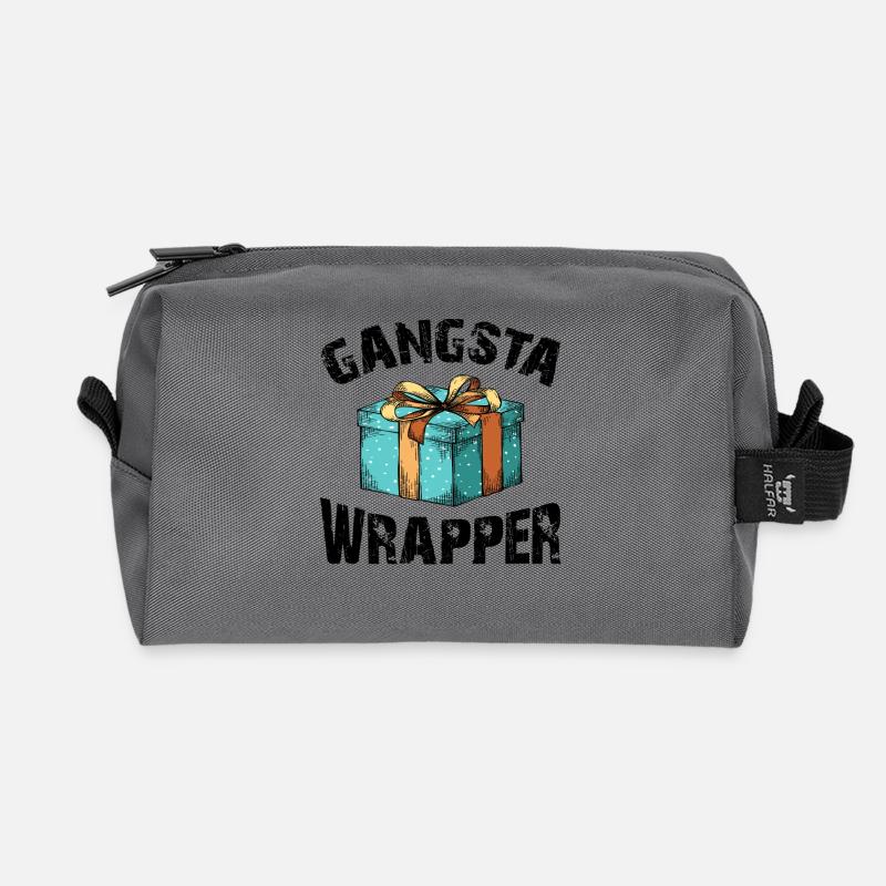 Gangsta Wrapper - Weihnachten - Einpacker - Recycelte Kulturtasche - Anthrazit