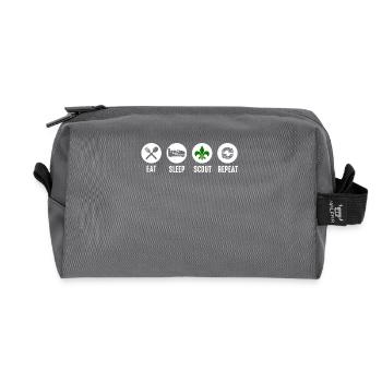 Eat Sleep Scout Repeat - Recycelte Kulturtasche - Anthrazit - Vorne