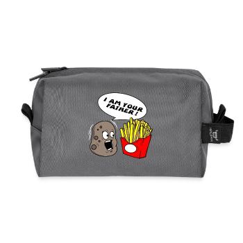 Star Kartoffel Pommes Frites Wars Vater Geschenk - Recycelte Kulturtasche - Anthrazit - Vorne
