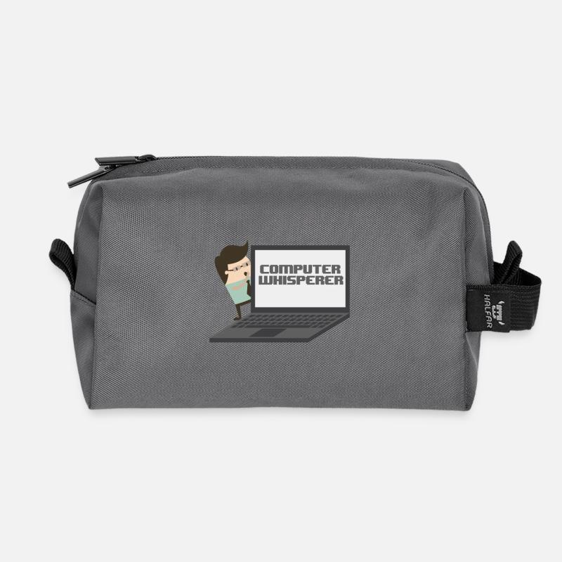 Computer Whisperer - Computer Nerd und Versteher. - Recycelte Kulturtasche - Anthrazit