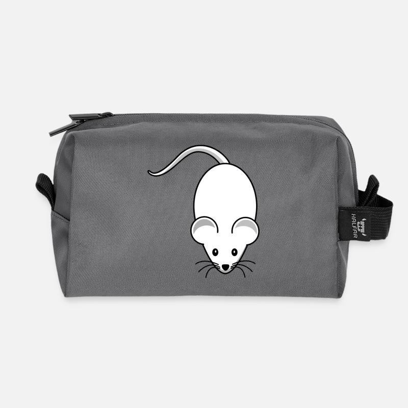 Maus,mäuschen,weisse maus - Recycelte Kulturtasche - Anthrazit
