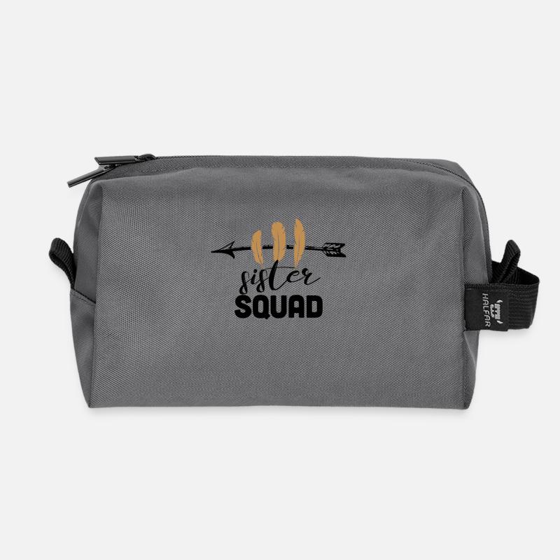 sister squad - Recycelte Kulturtasche - Anthrazit