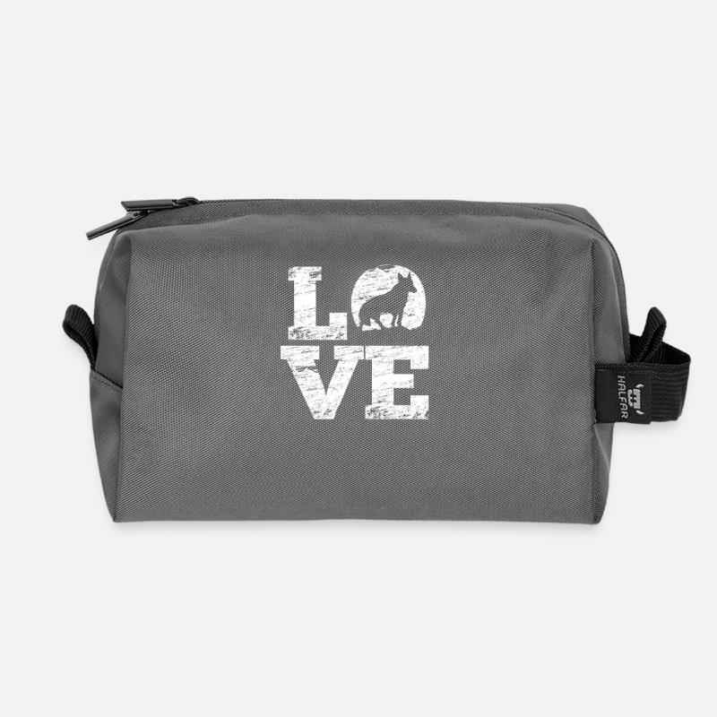 Fuchs Love Fox - Recycelte Kulturtasche - Anthrazit