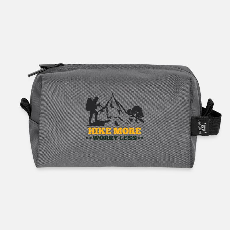 wandern, Wanderung, Freizeitspaß, Hobby, Berg - Recycelte Kulturtasche - Anthrazit