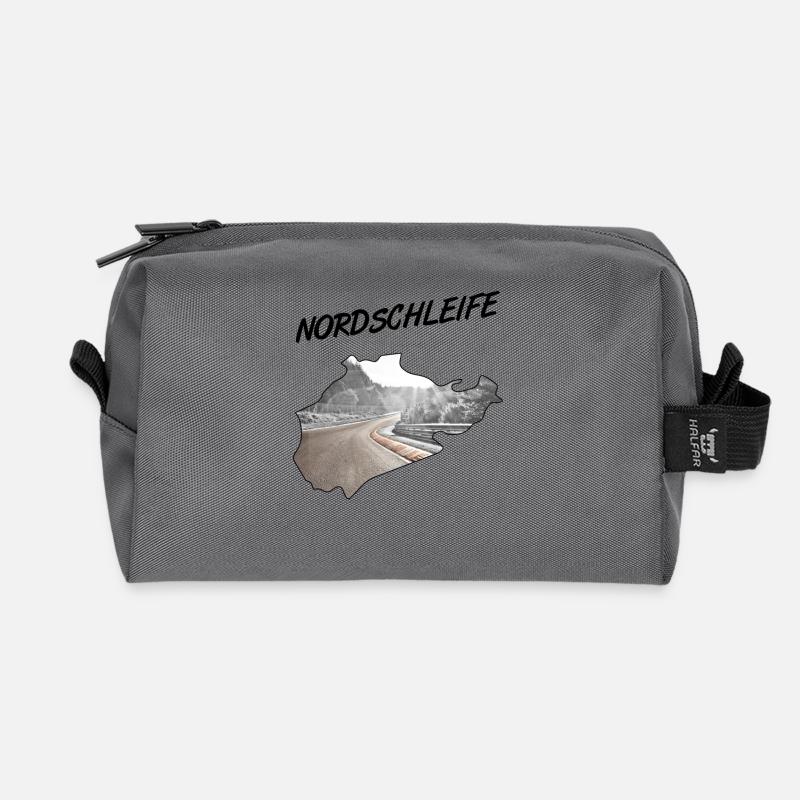Nordschleife - Recycelte Kulturtasche - Anthrazit
