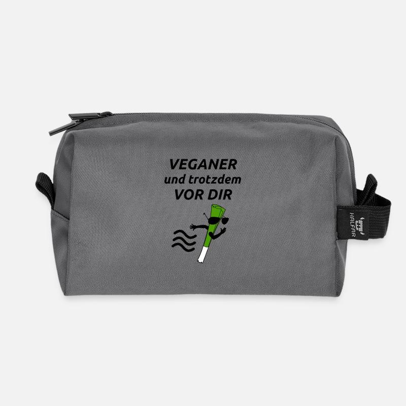 Veganer vor dir Spruch Vegan Vegane Ernährung - Recycelte Kulturtasche - Anthrazit