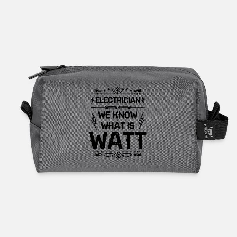 Electricians know what is watt - Gift - Recycelte Kulturtasche - Anthrazit
